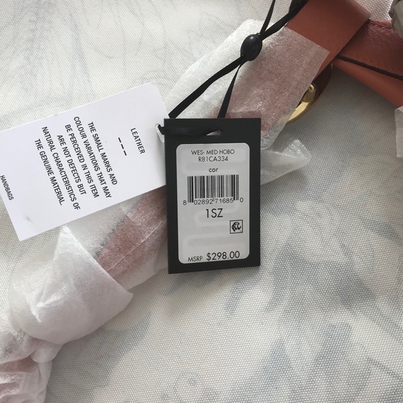 DKNY WES HOBO Coral Tote Handbag  Pebbled Leather - Picture 8 of 10